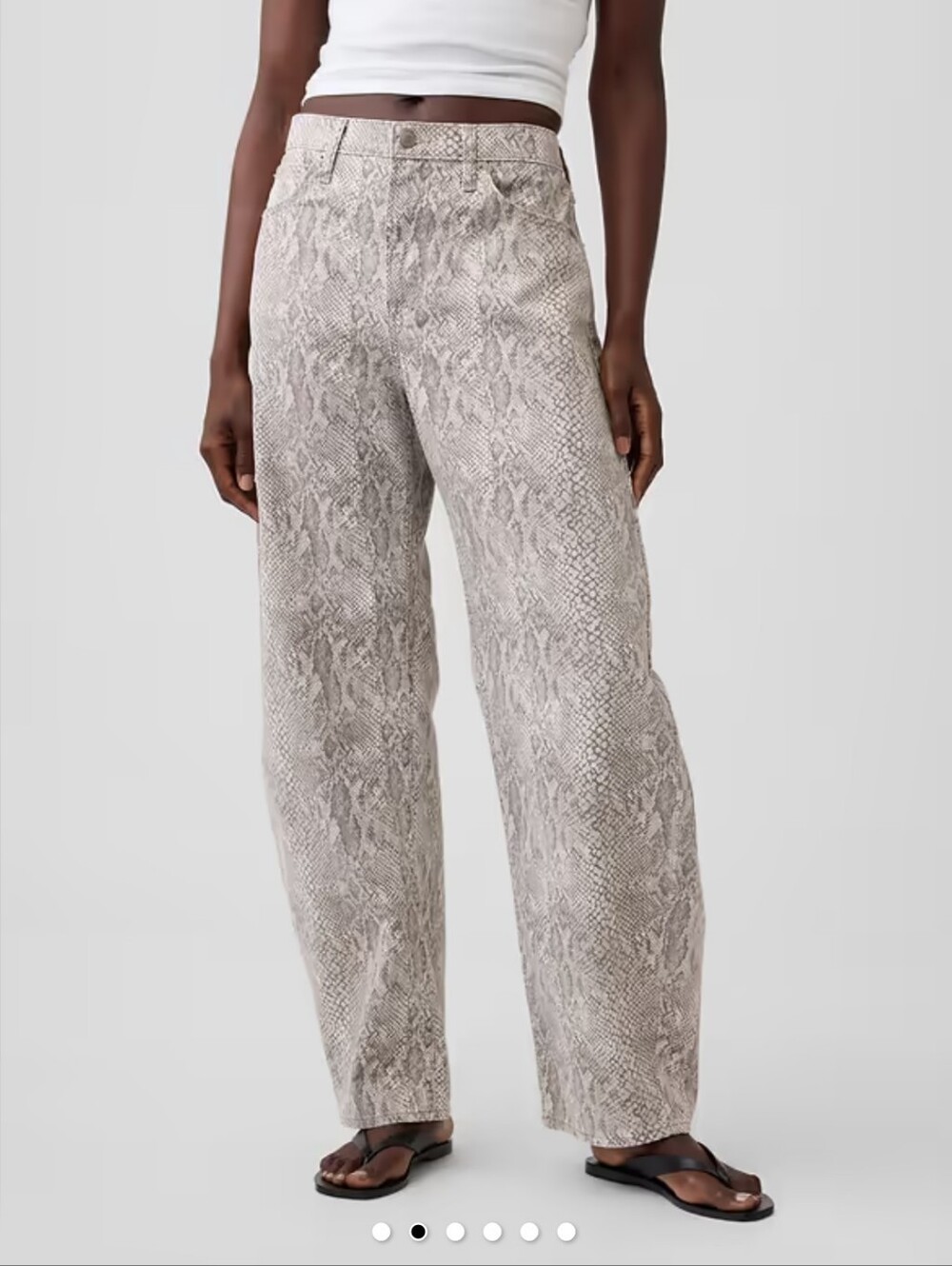 GAP Snake Print Barrel Jeans
